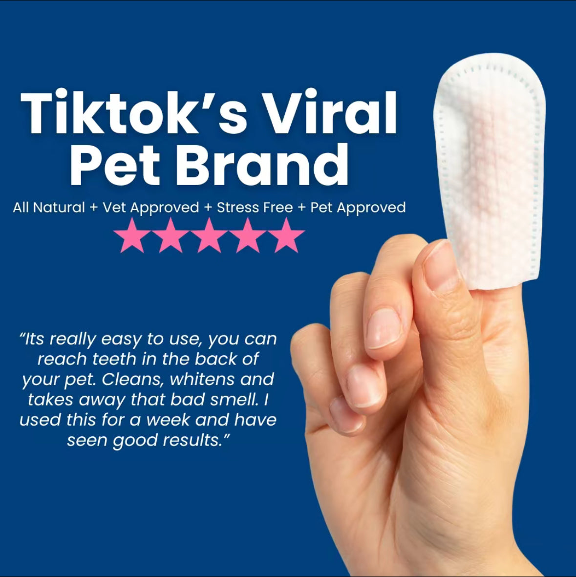 Natural Pet Dental Finger Wipes